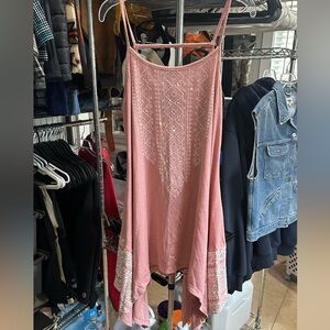 Vocal Pink Embroidered Tank Top